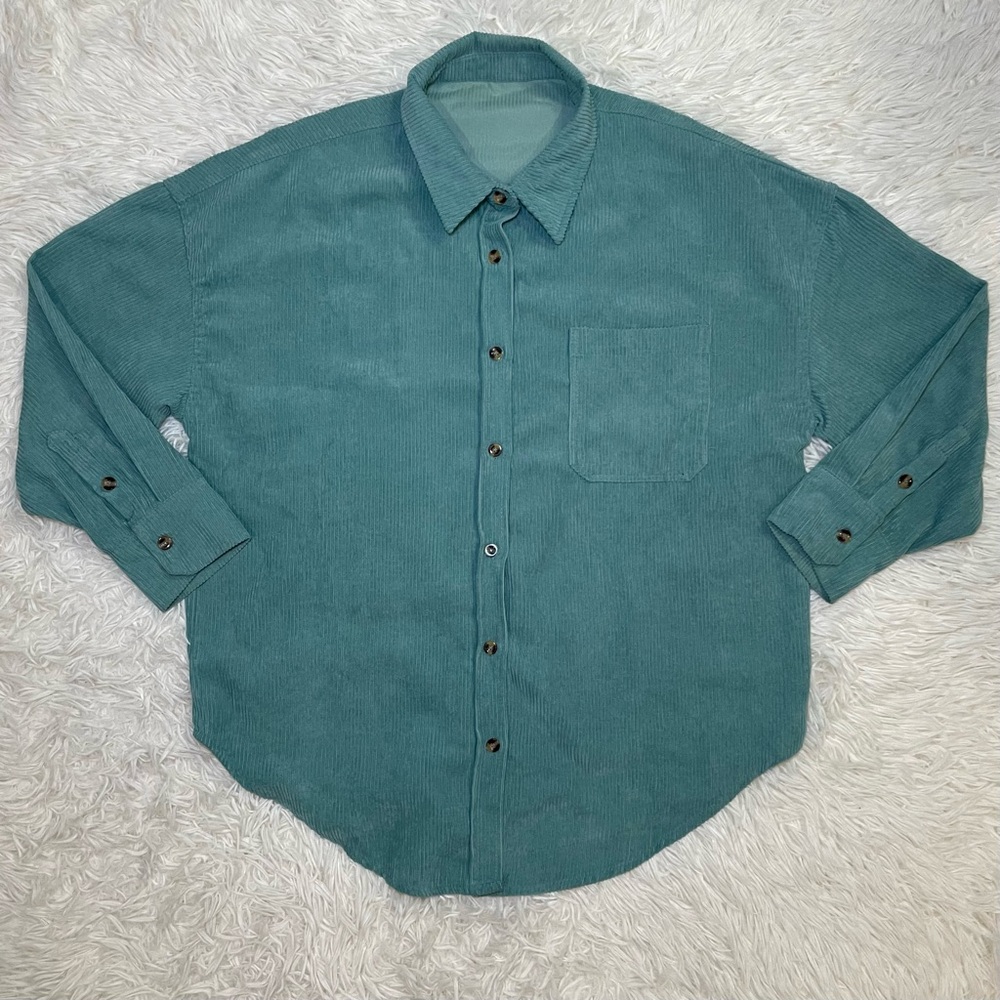 Unbranded Teal Corduroy Women's Shirt Size M
